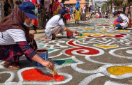 Alpana festival on 10-km road in Gaibandha begins