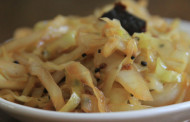 Stirfried Cabbage with Garlic and Bengali Spices