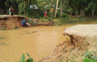 Flash flood submerges fresh areas in Sherpur; child drowns