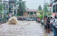 Water supply pipeline burst causes flood-like scene in Guwahati