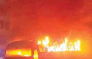 Three buses torched in Dhaka city