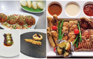 Salad, Besan Laddu Cream Cake, Fish & Chicken Grilled Platter and Mutton Dahi Vada recipes