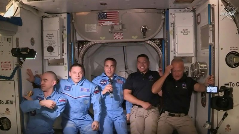 US astronauts enter space station in milestone mission