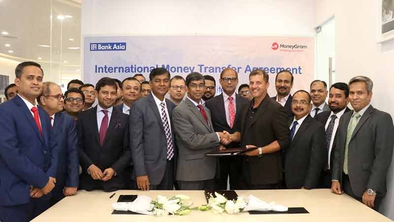 Bank Asia, MoneyGram sign money transfer agreement