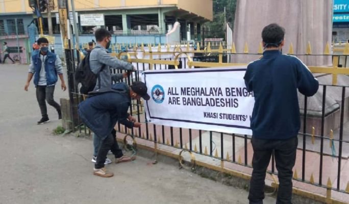 Students' body raises anti-Bengali banners, Meghalaya police warn of action