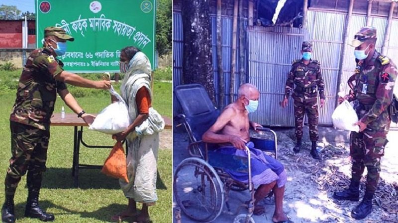 BD Army provides foodstuffs to 150 needy people in Rangpur