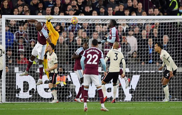 West Ham punish Alisson blunders to end Liverpool's unbeaten run