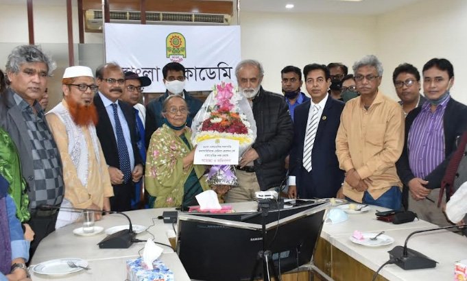 Bangla Academy new president Selina Hossain joins office