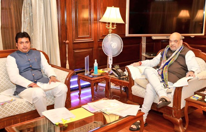 Bru rehabilitation issue discussed in meeting between Tripura CM and Amit Shah