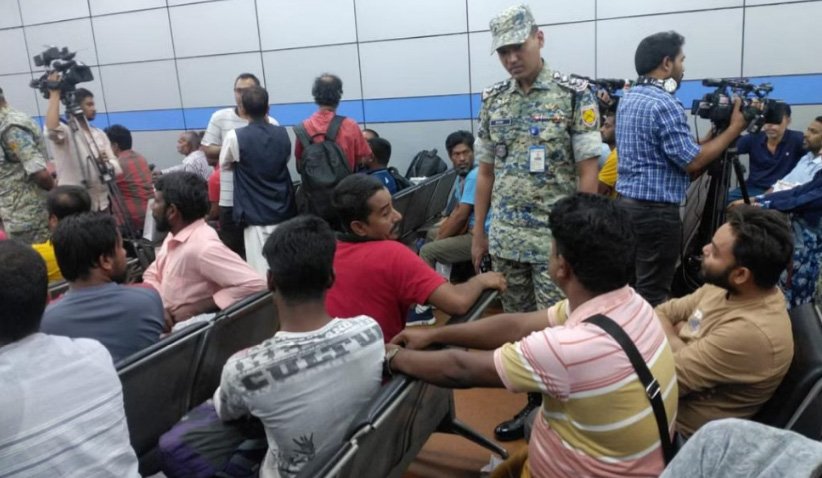 136 Bangladeshis return home from Sudan