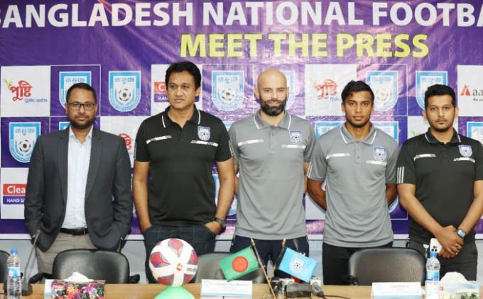 Bangladesh football team leave Dhaka for Cambodia Saturday to play FIFA Int'l Friendly