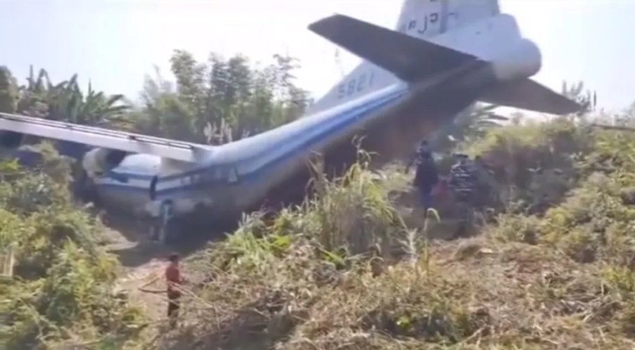 Myanmar Army plane crashes in Mizoram, eight injured