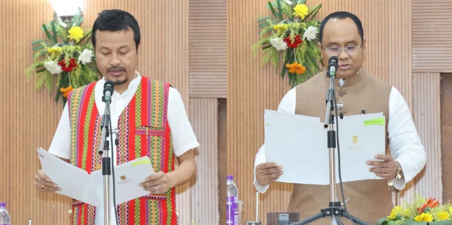 Two TIPRA MLAs sworn-in as ministers, pledge to pursue ‘Greater Tipraland’ issue