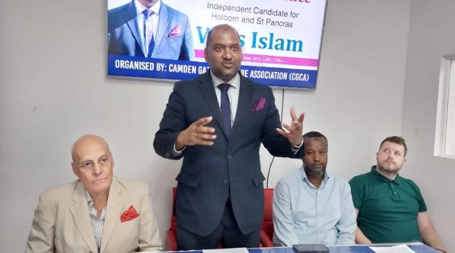 Wais Islam to fight Labor leader in Camden and St. Pancras constituencies.